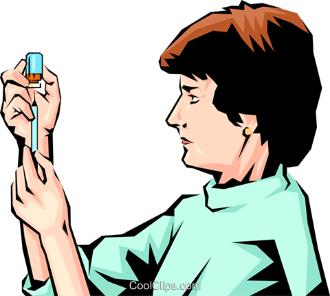 Woman With A Hypodermic Needles Royalty Free Vector - Transdermal (480x431)