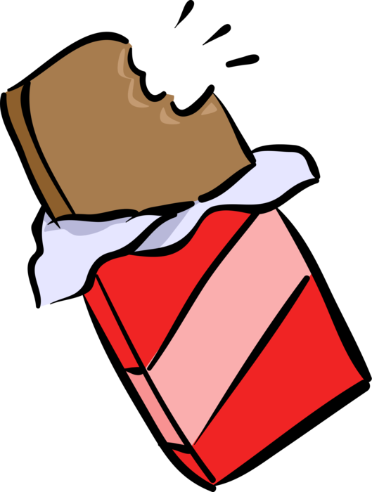 Vector Illustration Of Sweet Confection Chocolate Bar - Chocolate Bar Illustration Png (529x700)