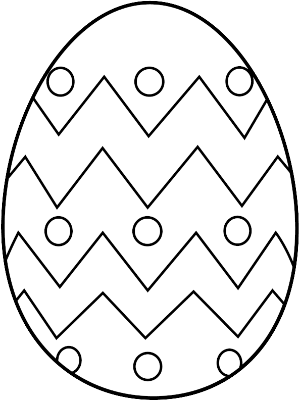Easter Egg Clip Art Free Coloring Page - Printable Easter Egg Coloring Pages (640x791)