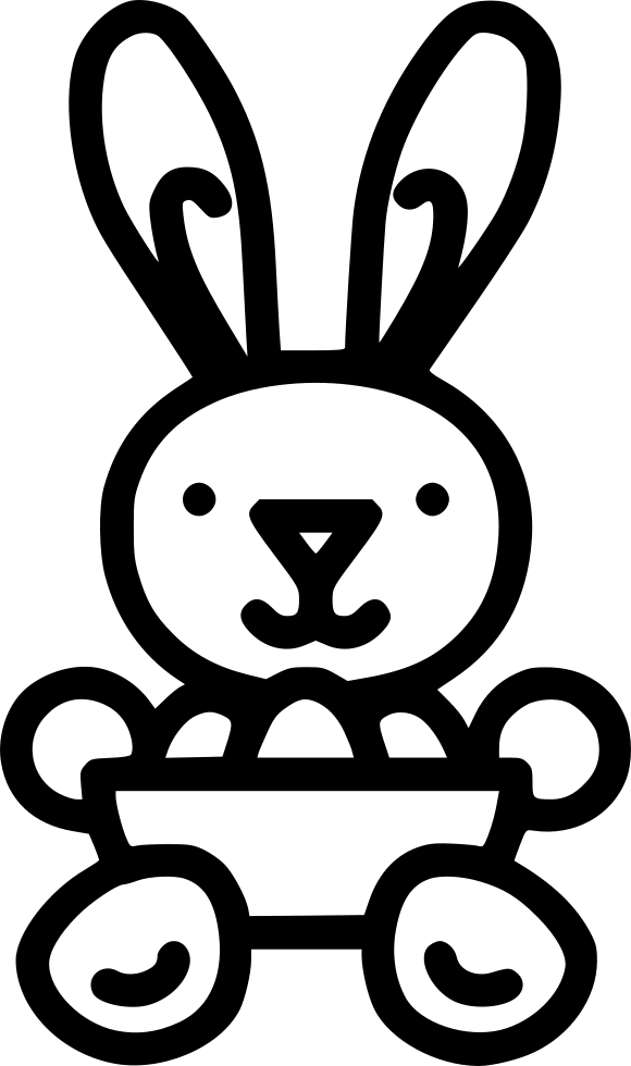 Bunny Rabbit Cute Paschal Eggs Bowl Comments - Easter Bunny (580x980)