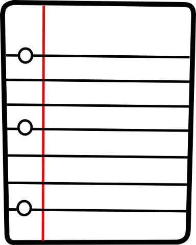 Paper Clipart Document - Lined Paper Clip Art (384x479)
