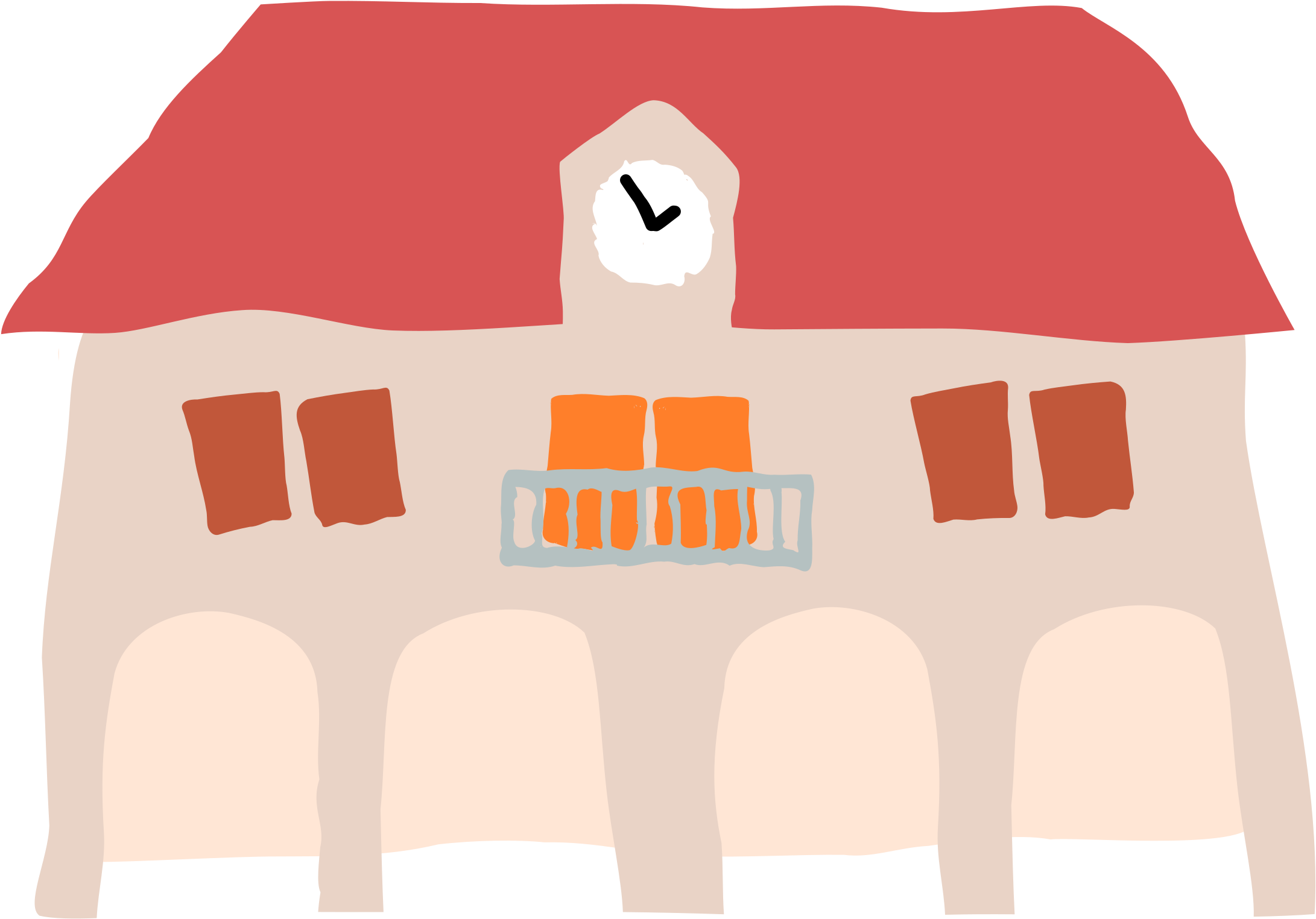 Town Hall 1 - Ayuntamiento Clipart (2400x1697)