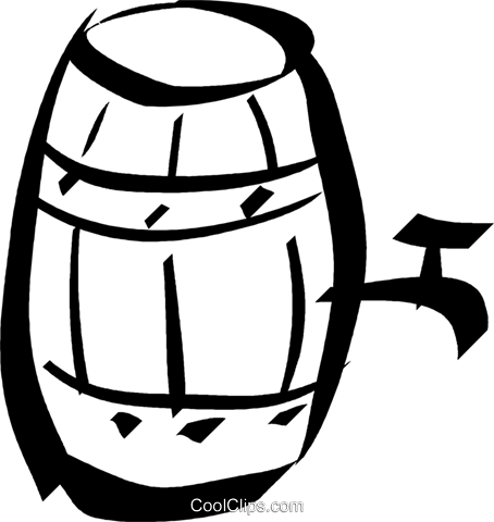 Wine Barrel Royalty Free Vector Clip Art Illustration - Wine Barrel Royalty Free Vector Clip Art Illustration (454x480)