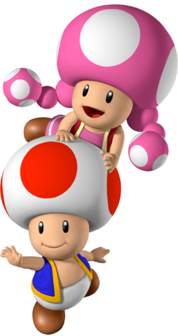 ~toad~ ~toadette~ - Mario Toad And Toadette (254x479)