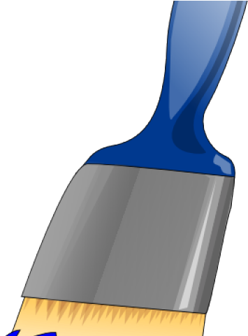 Paint Brush Clipart Blue - Cartoon Paint Brush (640x480)