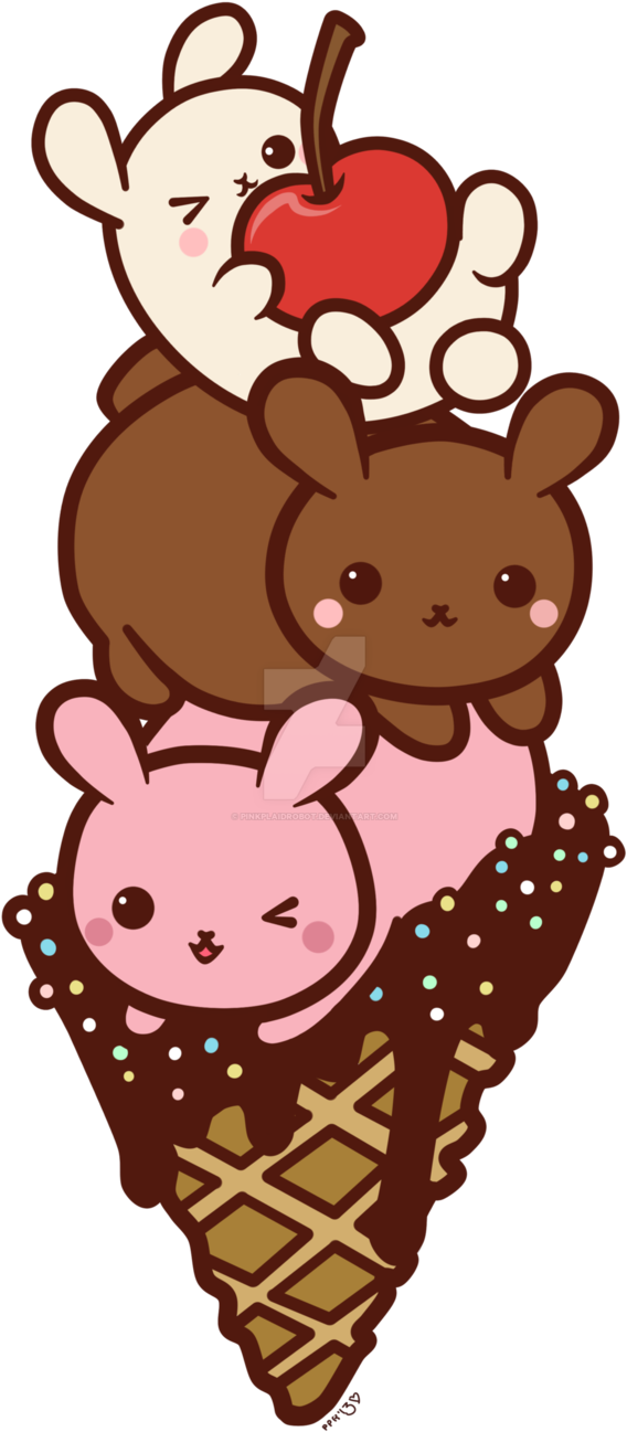 Sweet Treats Bunnie-cone By Pinkplaidrobot - Cone (608x1315)