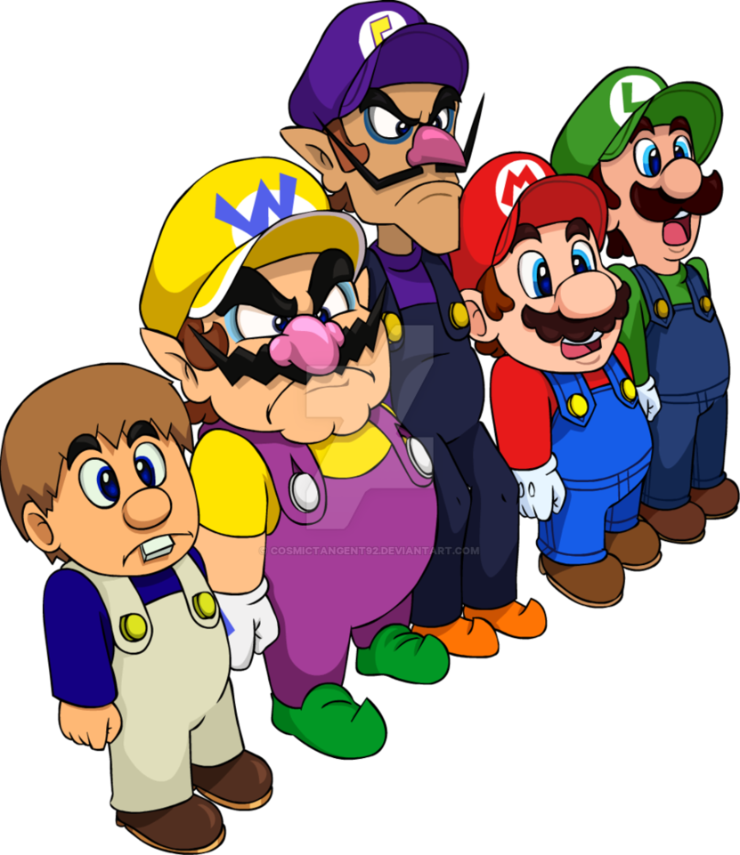 Plumber Lineup By Cosmictangent92 - Super Mario Bros Super Show Plumbers Academy (831x961)