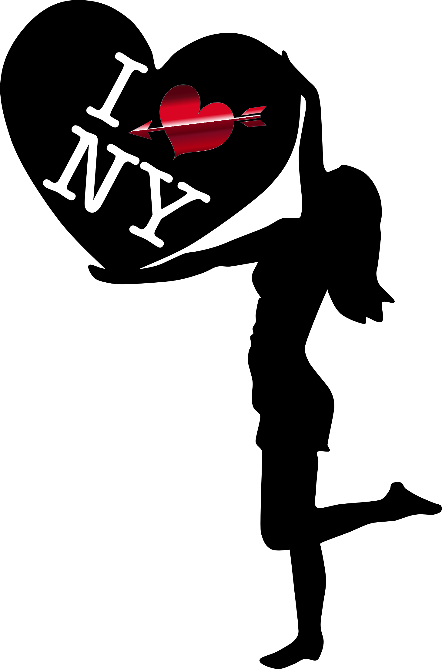 Big Image - Silhouette Woman Holding Heart (1458x2206)