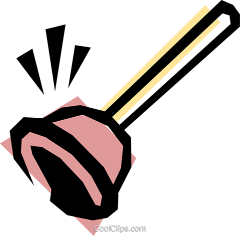 Plunger Royalty Free Vector Clip Art Illustration - Plunger Royalty Free Vector Clip Art Illustration (480x471)