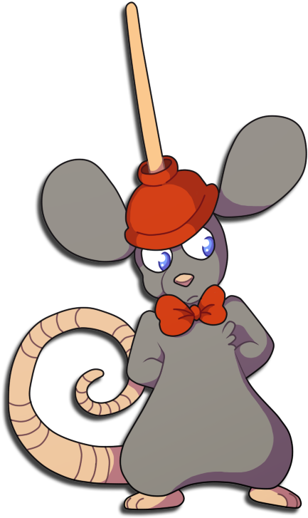 Plunger By Vautt - Cartoon (489x743)