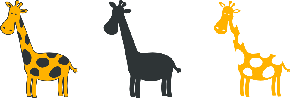 Free Svg Giraffe - Scalable Vector Graphics (962x327)
