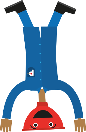 Plunger Doing A Handstand - Business (286x440)