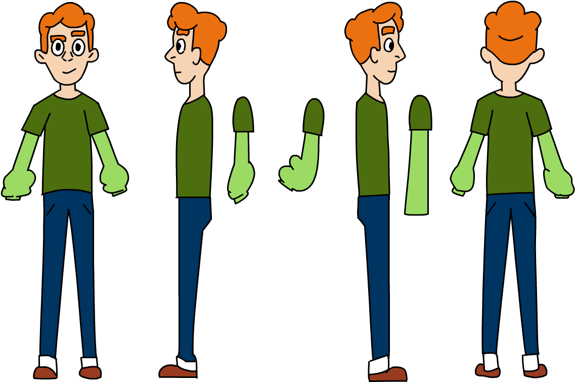 Character Turnarounds Made For Multiple Animation Projects - Cartoon (1920x1080)