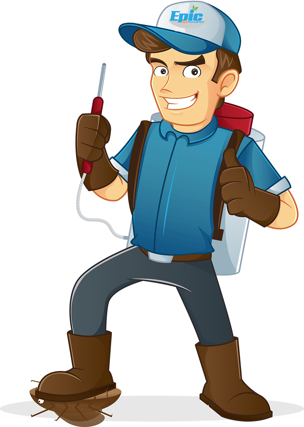 We Would Love To Help You With Any And All Pest Problems - Free Exterminator Vector (1000x1403)