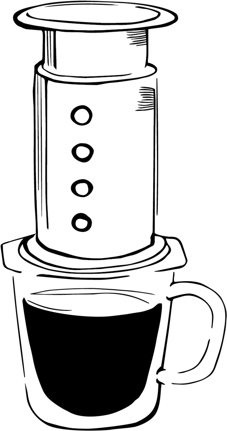 Step 1 Insert The Plunger 1/4” Into The Aeropress - Aeropress (1000x1426)