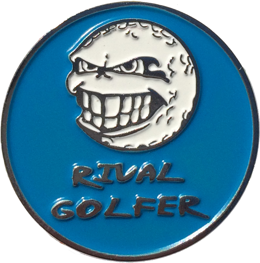 'electric Blue' Golf Ball Marker Rival Golfer - Badge (969x963)