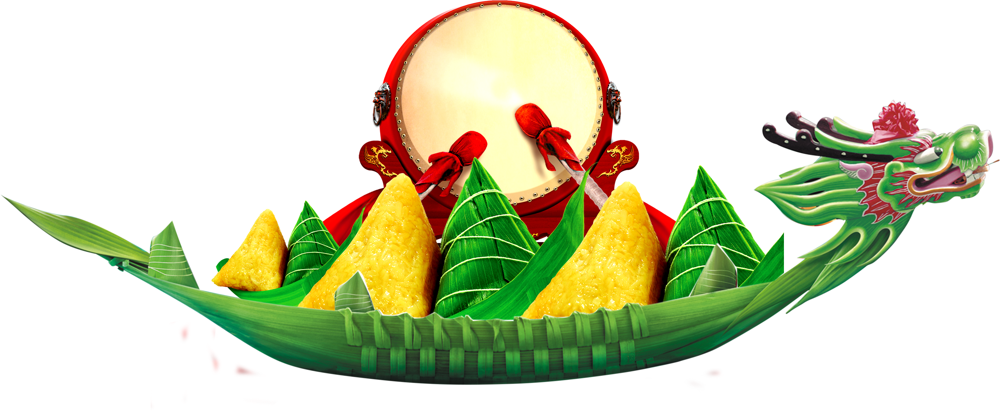 Zongzi Dragon Boat Festival Bateau-dragon Clip Art - 端午 节 祝福 图片 (3293x1594)