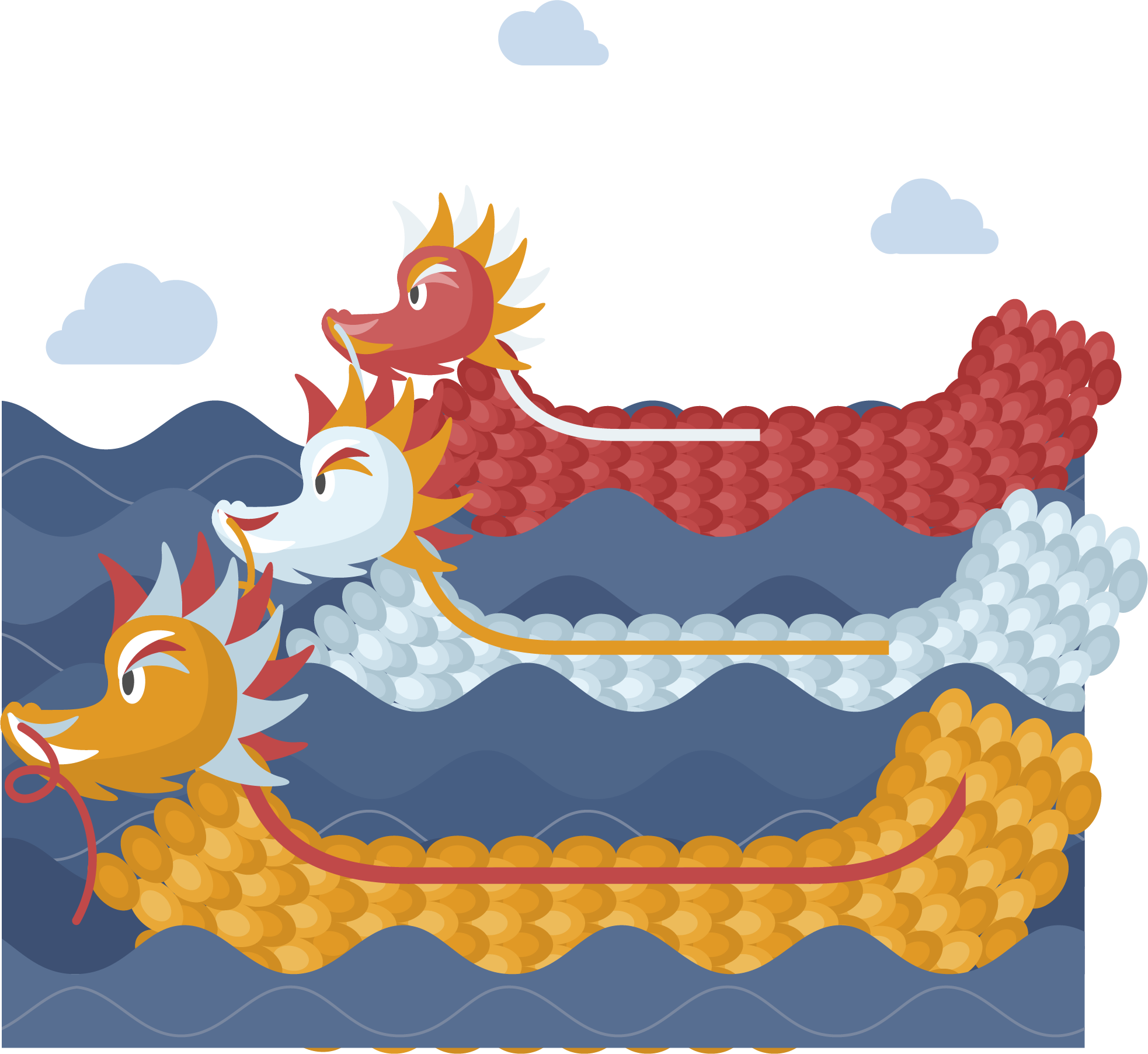 China Zongzi Dragon Boat Festival - Dragon Boat (1966x1804)