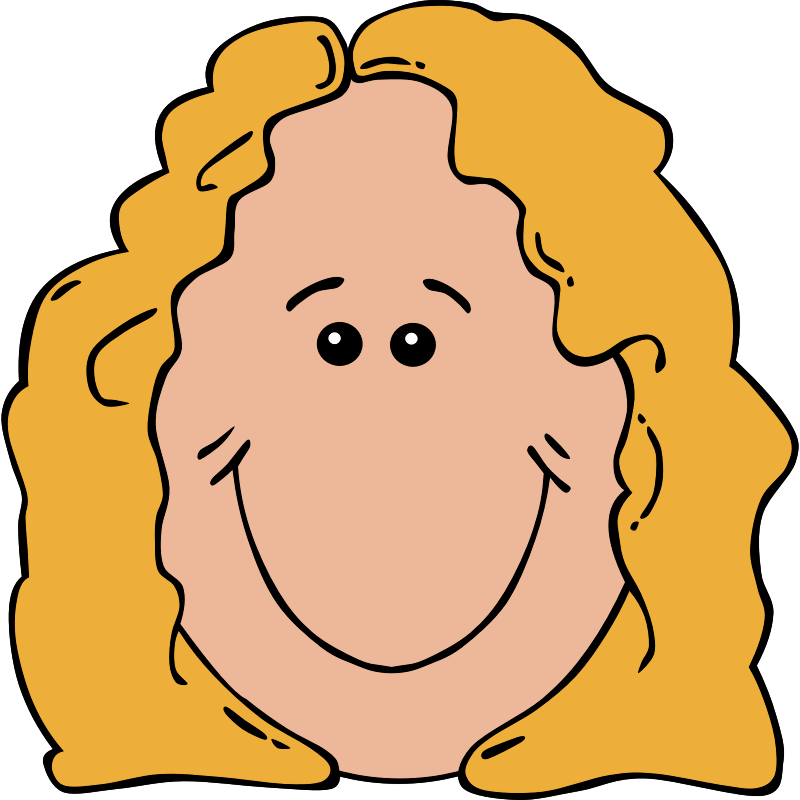 Dark Hair Clipart Aunt Pencil And In Color Dark Hair - Mom Cartoon Face (800x800)