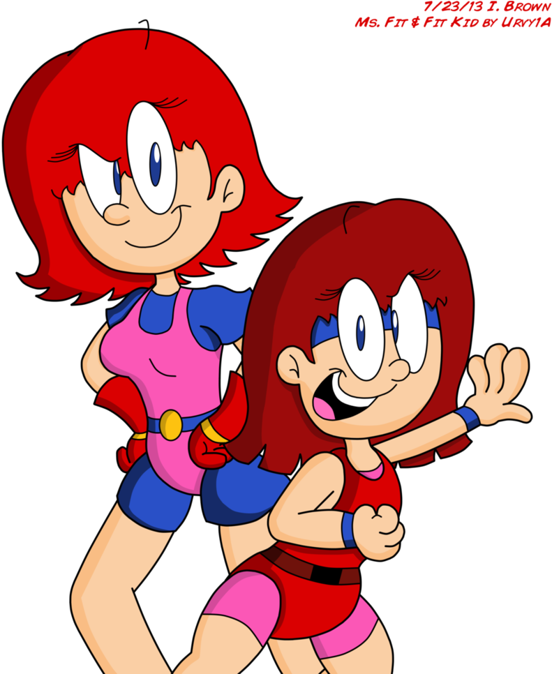 Fitness Heroines By Luigistar445 - Cartoon (828x965)