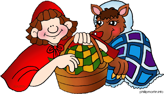 Fairy Tale Clip Art - Little Red Riding Hood Clip (648x383)