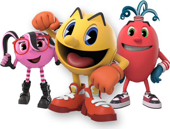 Pac-man Spiral Cylindria & Zachary - Pac Man And The Ghostly Adventures Characters (591x472)