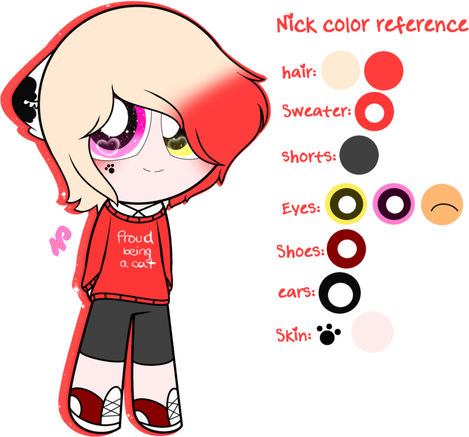 ~nick Color Reference By Nini The Inkling - Cartoon (923x866)