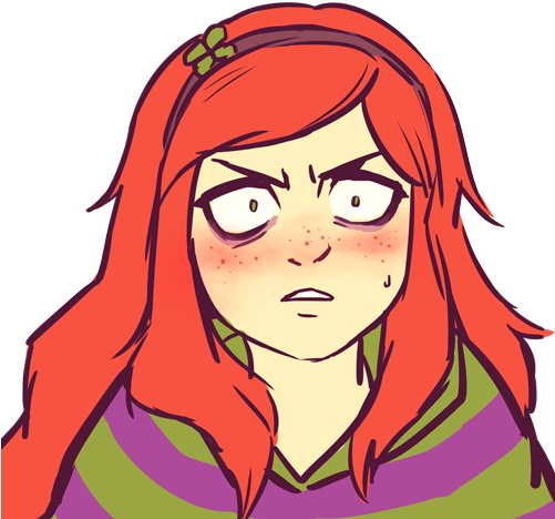 Hair Face Red Woman Facial Expression Nose Smile Cheek - Cartoon (500x515)