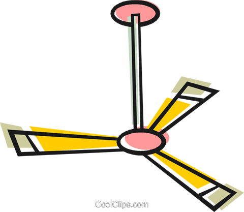 Fans Clipart Ceilling - Ceiling Fan Vector Png (480x417)