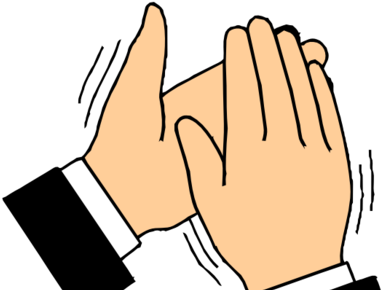 Clapping Hands Transpa B G Clip Art At Clker Com Vector - Colouring Page Of Clapping (415x310)