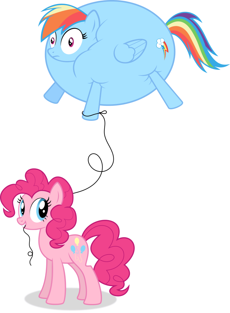 Mypaintedmelody, Balloon Pony, Inflation, Pinkie Pie, - Cartoon (736x1000)