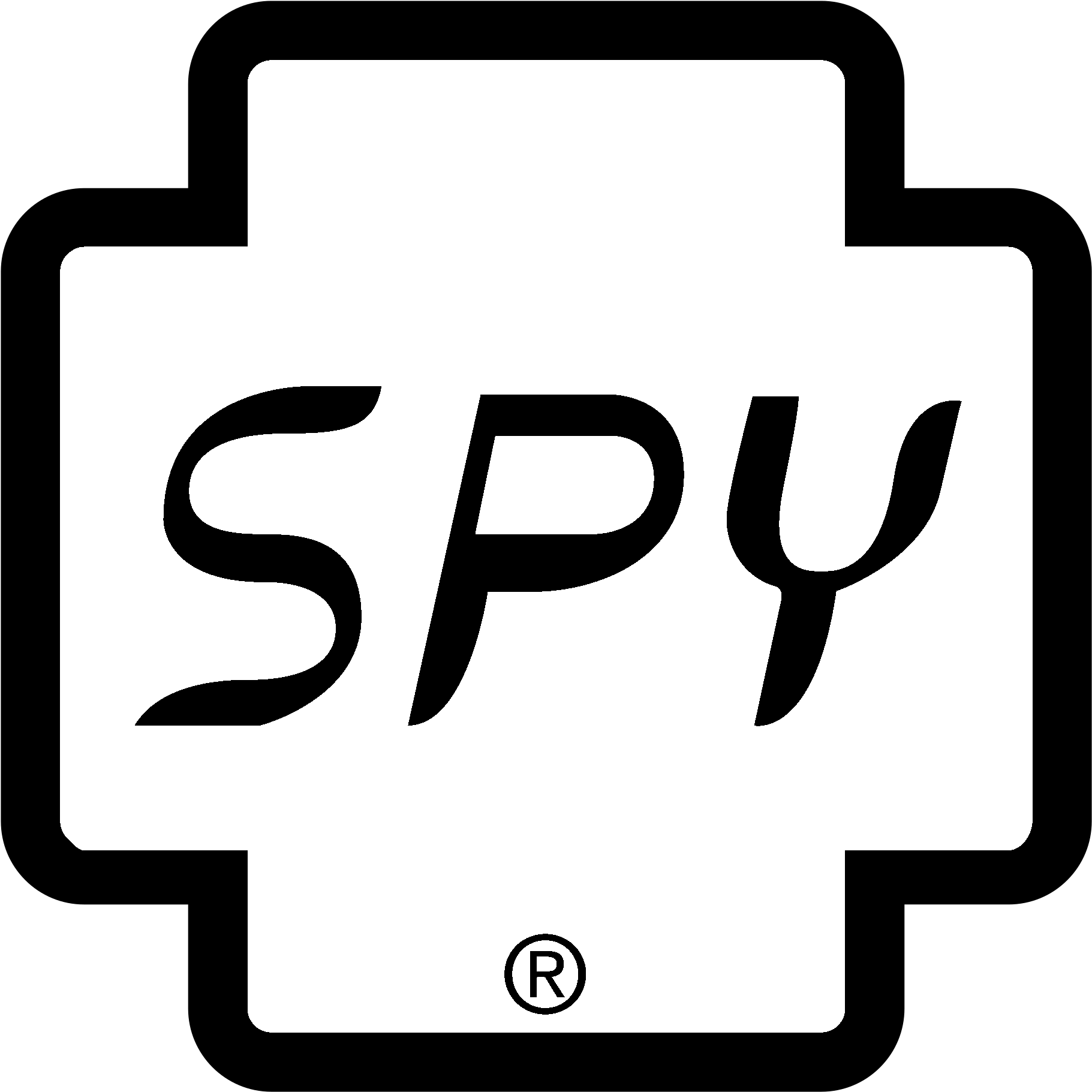Spy Logo Black And White - Spy (2400x2400)