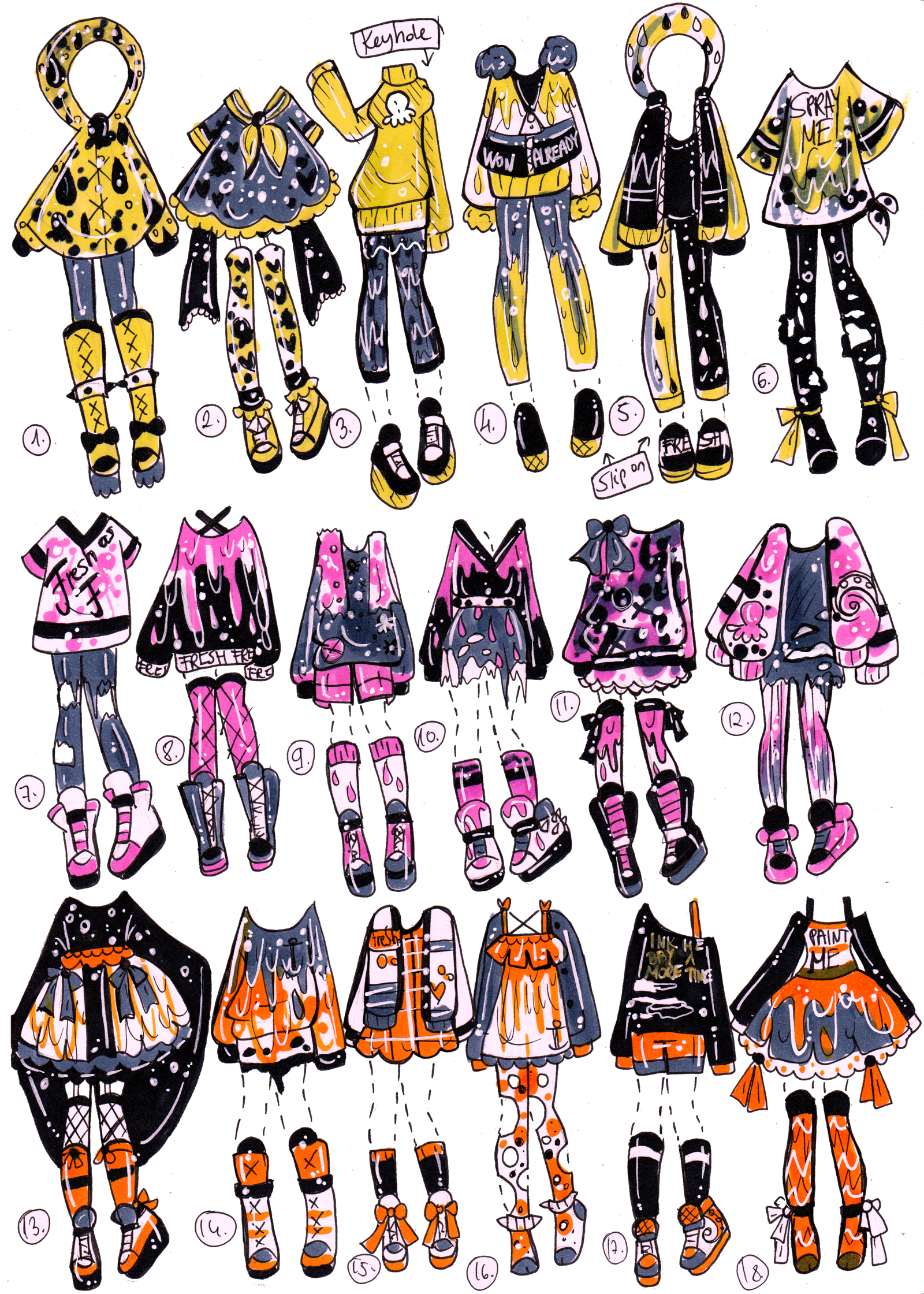 Closed Splatoon Inspo Outfits By Guppie Vibes - Splatoon 2 Outfit Ideas (1600x2240)