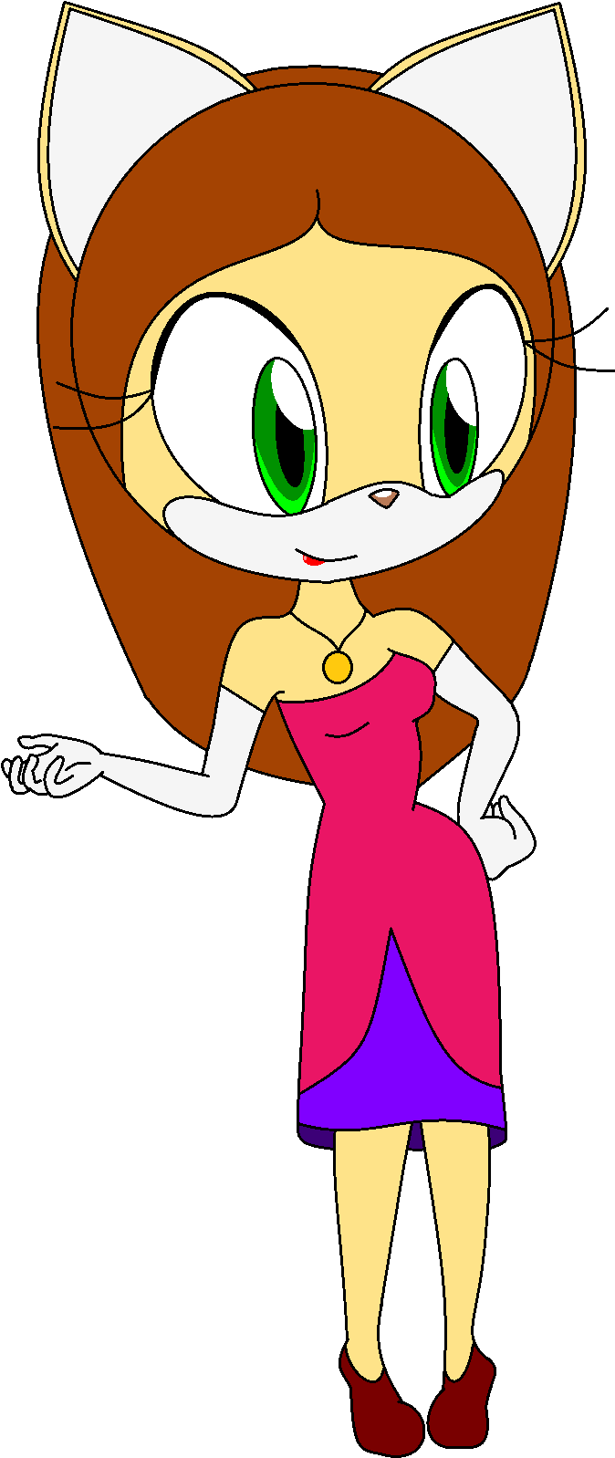Natalie The Cat - Cartoon (696x1628)