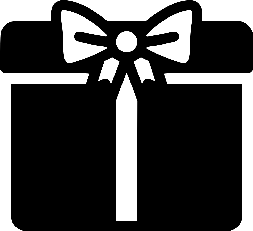 Gift Box Comments - Gift Box Black Png (981x898)