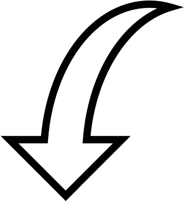 Curved Down Arrow Vector - Curved Down Arrow (400x400)