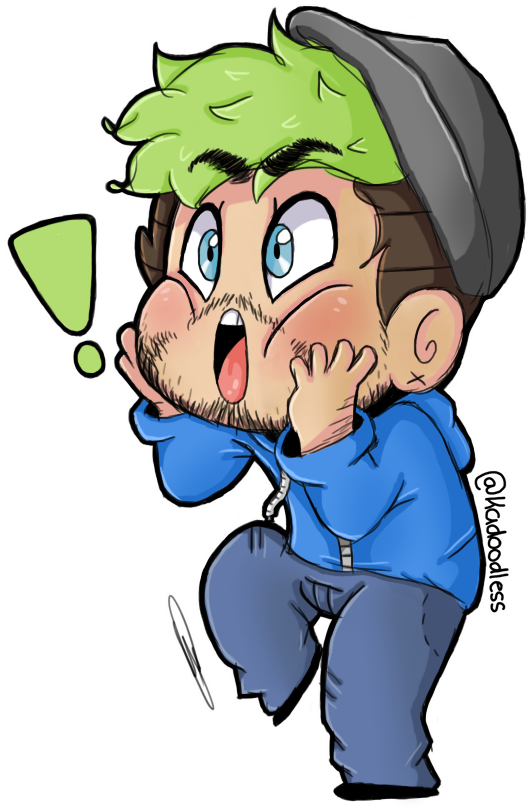 Surprised Jackaboy By Kadoodless - Jacksepticeye Fan Art (583x840)