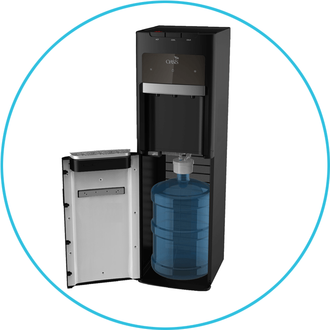 Bottom Load 5 Gallon Bottle Cooler - Oasis Mirage Tri-temp Bottom Load Bottom Load Commercial (660x660)