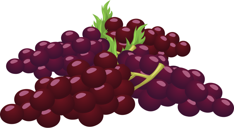 Violet Clipart Bunch Grape - Bunch Of Grapes Clipart (1368x750)