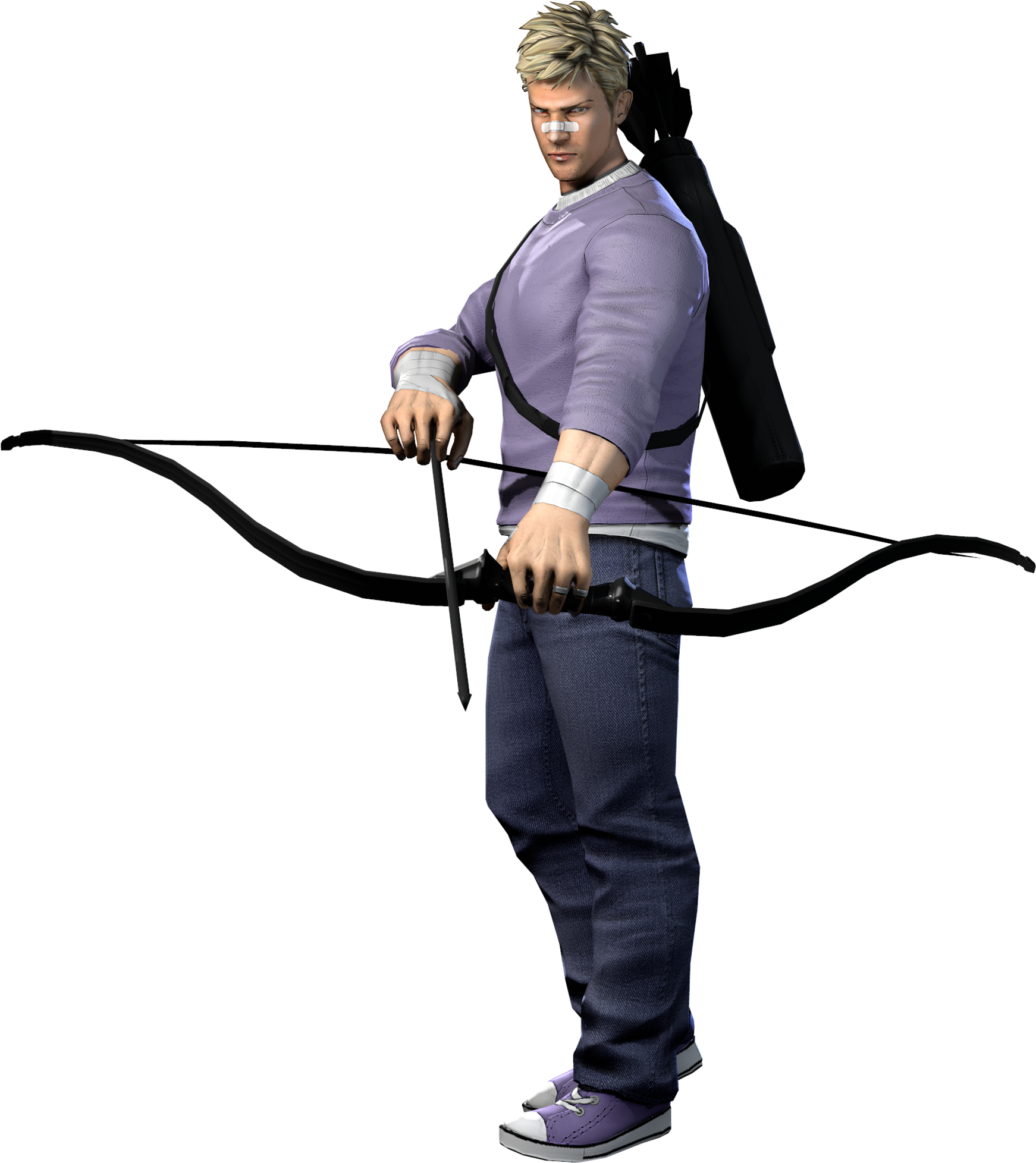 Marvel Heroes 2016 Clint Barton Iron Man Gambit Costume - Hawkeye Marvel Heroes Png (1857x2048)