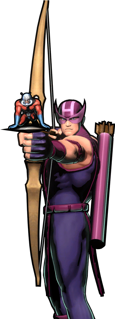 Hawkeye Umvc3 Official Art Render Hawkeye Umvc3 Win - Hawkeye Comic Render (435x1023)