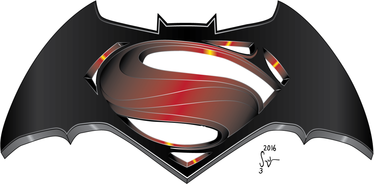 Batman V Superman Logo Revisited By Sjvernon - Batman V Superman Dawn Of Justice Logo (1280x631)