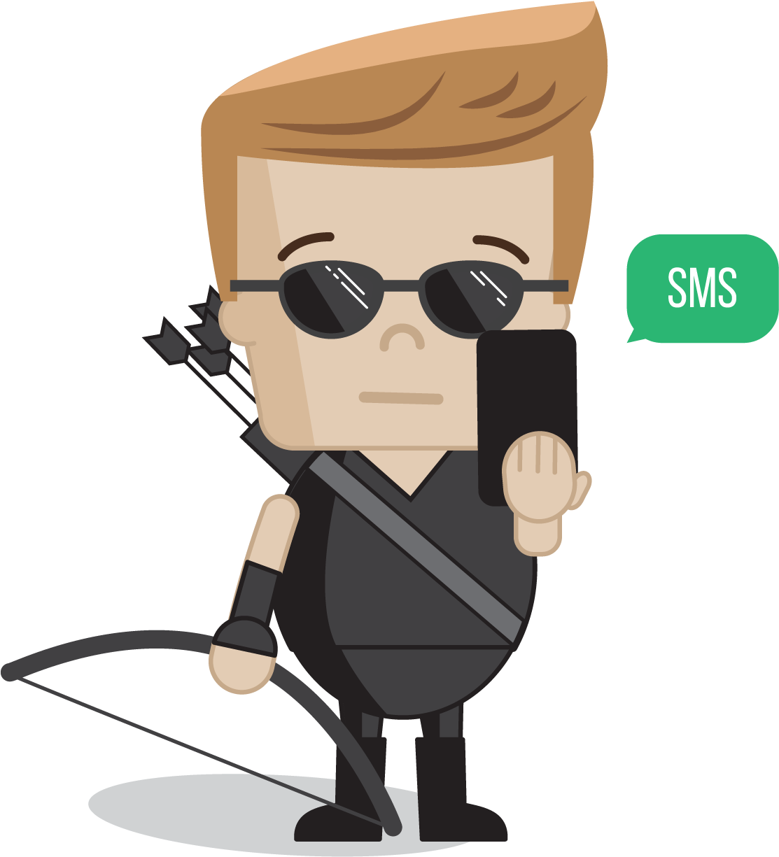 Avengers Characters Hawkeye - Cartoon (1250x1250)