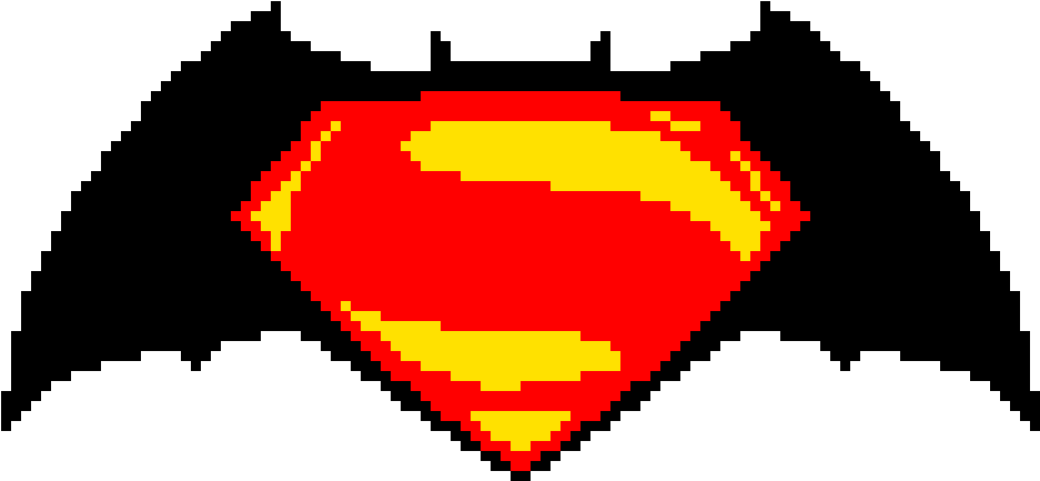 Pixilart Batman Vs Superman Logo By Daniel2003 Rh Pixilart - Logo Batman Y Superman (1152x648)