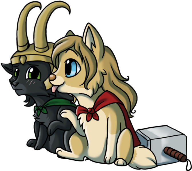 Funny Chibi Loki - Drawing (692x599)