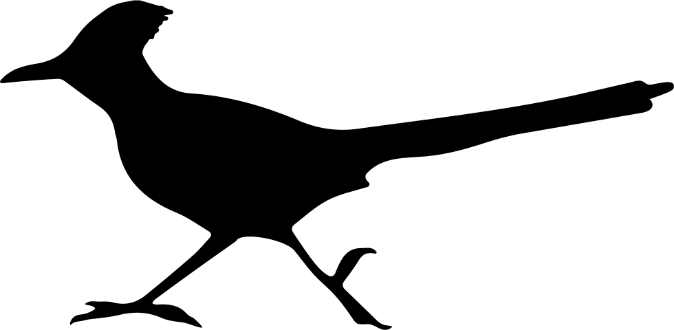 Bird Roadrunner Shape Comments - Black And White Roadrunner Clipart (980x480)
