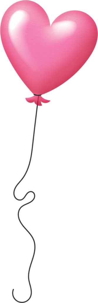 Clip Art - Png Balão De Coração Rosa (333x1024)