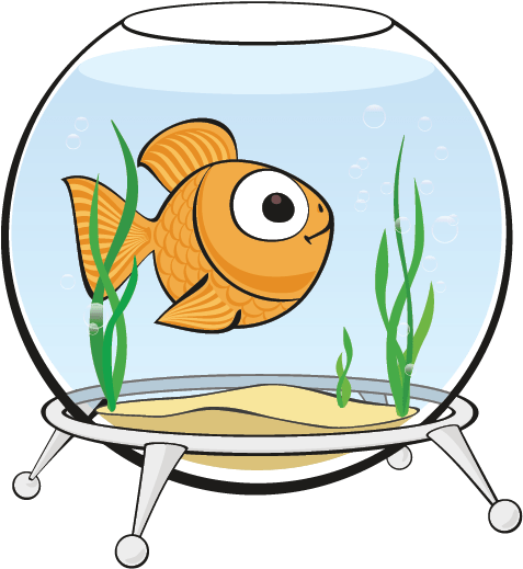 The 'o-fishal' Goldfish Guide - Fish Bowl Cartoon (601x654)