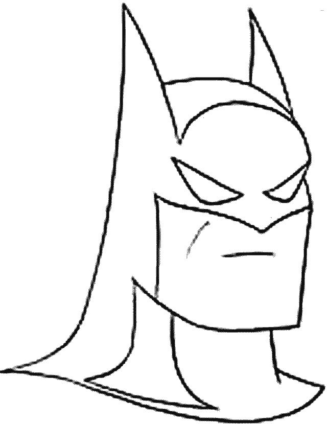 Batman Drawings For Kids - Batman Cartoon Drawing Face (642x830)