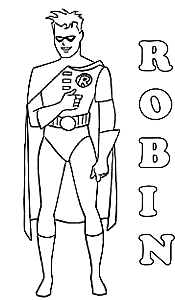 Friend Of Batman Coloring Pages - Robin Coloring Pages (600x957)